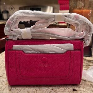 Marc Jacobs Pink Pebbled Leather Crossbody Bag, NEW